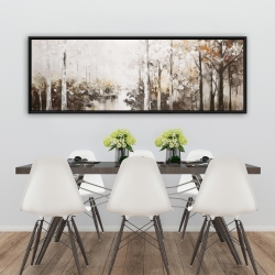 Encadré 20 x 60 - Forêt blanche abstraite