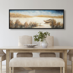 Framed 20 x 60 - Abandoned boat