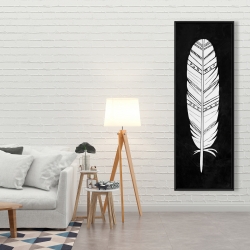 Framed 20 x 60 - Native american feather
