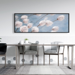 Encadré 20 x 60 - Fleurs de coton délicates