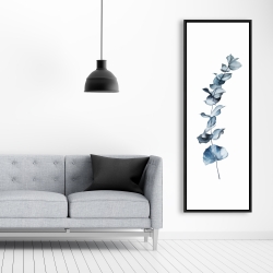 Framed 20 x 60 - Eucalyptus blue leaves