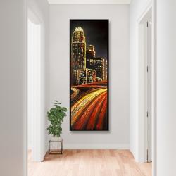 Framed 20 x 60 - Lively city by night