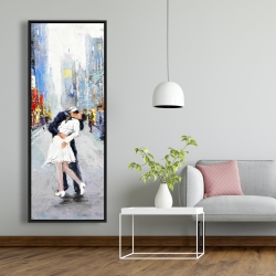Framed 20 x 60 - Kiss of times square