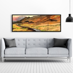 Framed 20 x 60 - On the road in iceland