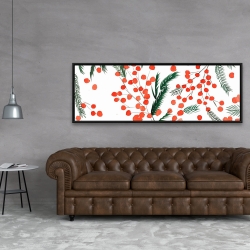 Framed 20 x 60 - Mistletoe leaf pattern