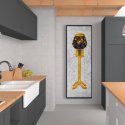 Framed 20 x 60 - Yellow gum dispenser