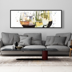 Framed 20 x 60 - Beautiful wine glasses
