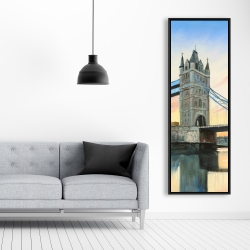 Framed 20 x 60 - Sunset on the london bridge
