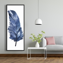 Framed 20 x 60 - Blue feather