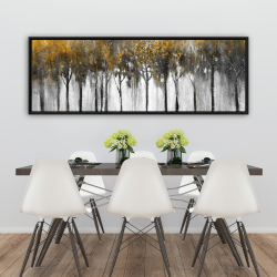 Encadré 20 x 60 - Forêt abstraite jaune