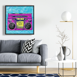 Framed 24 x 24 - Radio rétro