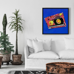 Framed 24 x 24 - Tape player