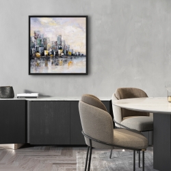 Encadré 24 x 24 - Paysage urbain abstrait le matin