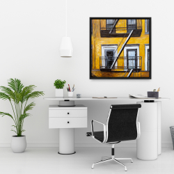 Framed 24 x 24 - Building old fire escape