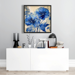 Framed 24 x 24 - Marine flowers