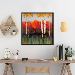 Encadré 24 x 24 - Bouleaux en automne