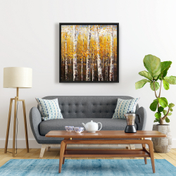 Framed 24 x 24 - Birches by sunny day
