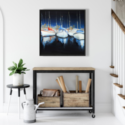 Framed 24 x 24 - Evening at the marina