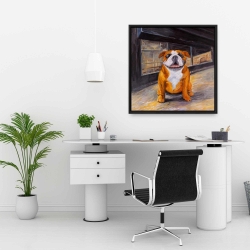 Encadré 24 x 24 - Bouledogue souriant