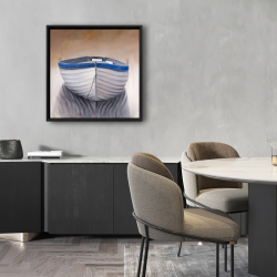 Framed 24 x 24 - Canoe boat