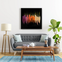 Framed 24 x 24 - Colorful carrots
