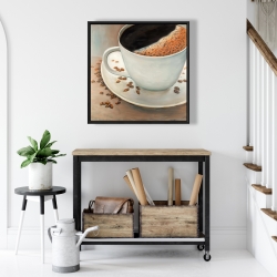 Framed 24 x 24 - Black coffee