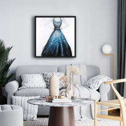 Encadré 24 x 24 - Robe bleue de princesse