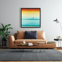 Framed 24 x 24 - A surfer by dawn