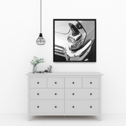 Framed 24 x 24 - Beautiful chrome car