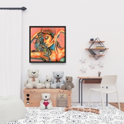 Framed 24 x 24 - Dance the colors