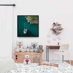 Framed 24 x 24 - Smooth sailing