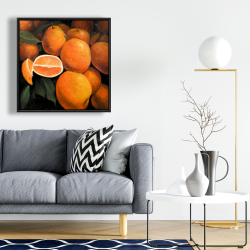 Framed 24 x 24 - Fresh oranges