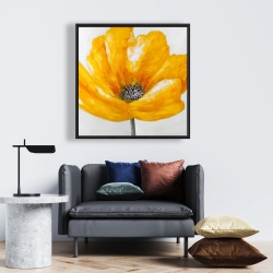 Framed 24 x 24 - Beautiful yellow flower