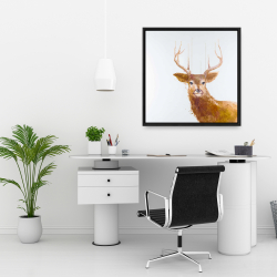 Framed 24 x 24 - Abstract deer