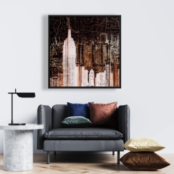 Framed 24 x 24 - The empire city of newyork