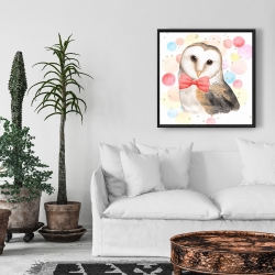 Framed 24 x 24 - Chic owl