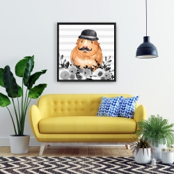 Framed 24 x 24 - Guinea pig detective