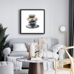 Framed 24 x 24 - Hot stones