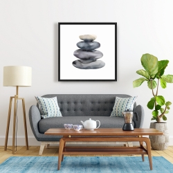 Framed 24 x 24 - Four hot stones