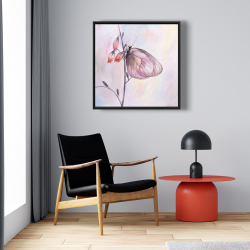 Framed 24 x 24 - Delicate butterfly