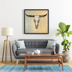 Framed 24 x 24 - Bull skull