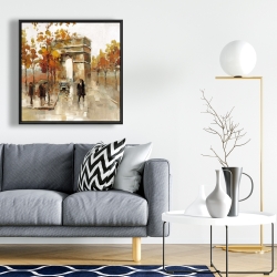 Framed 24 x 24 - Arc de triomphe in autumn