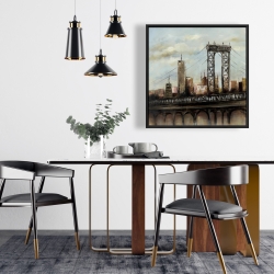 Encadré 24 x 24 - Pont de ville par un jour gris