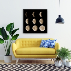 Framed 24 x 24 - Eclipse in nine phases