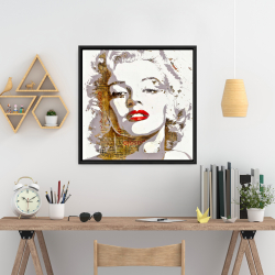 Framed 24 x 24 - Marilyn monroe with typography
