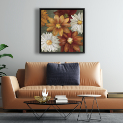 Encadré 24 x 24 - Fleurs aux couleurs d'automne