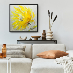 Encadré 24 x 24 - Fleur jaune