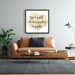 Framed 24 x 24 - Esprit positif vibrations positives...