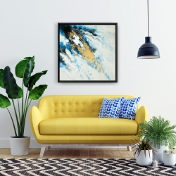 Encadré 24 x 24 - Marbre bleu et doré