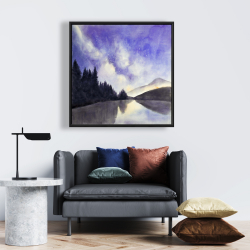 Framed 24 x 24 - Starry view on the lake